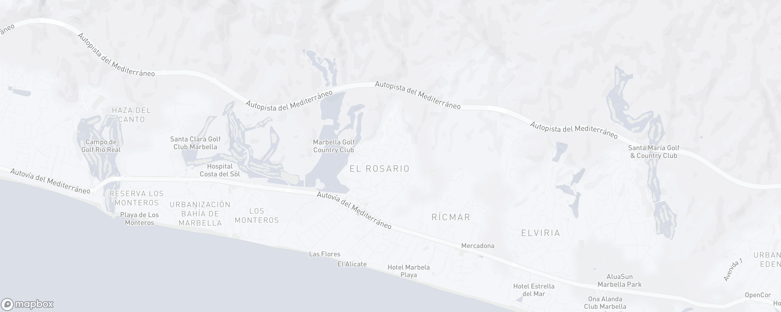 Carte de l'emplacement de la propriété, El Rosario, Marbella Est