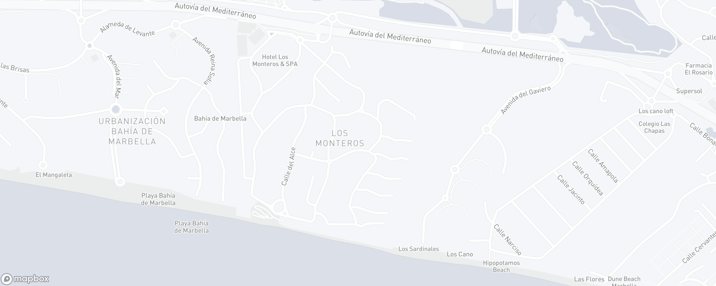 Mapa de ubicación de la propiedad, Los Monteros, Marbella Este