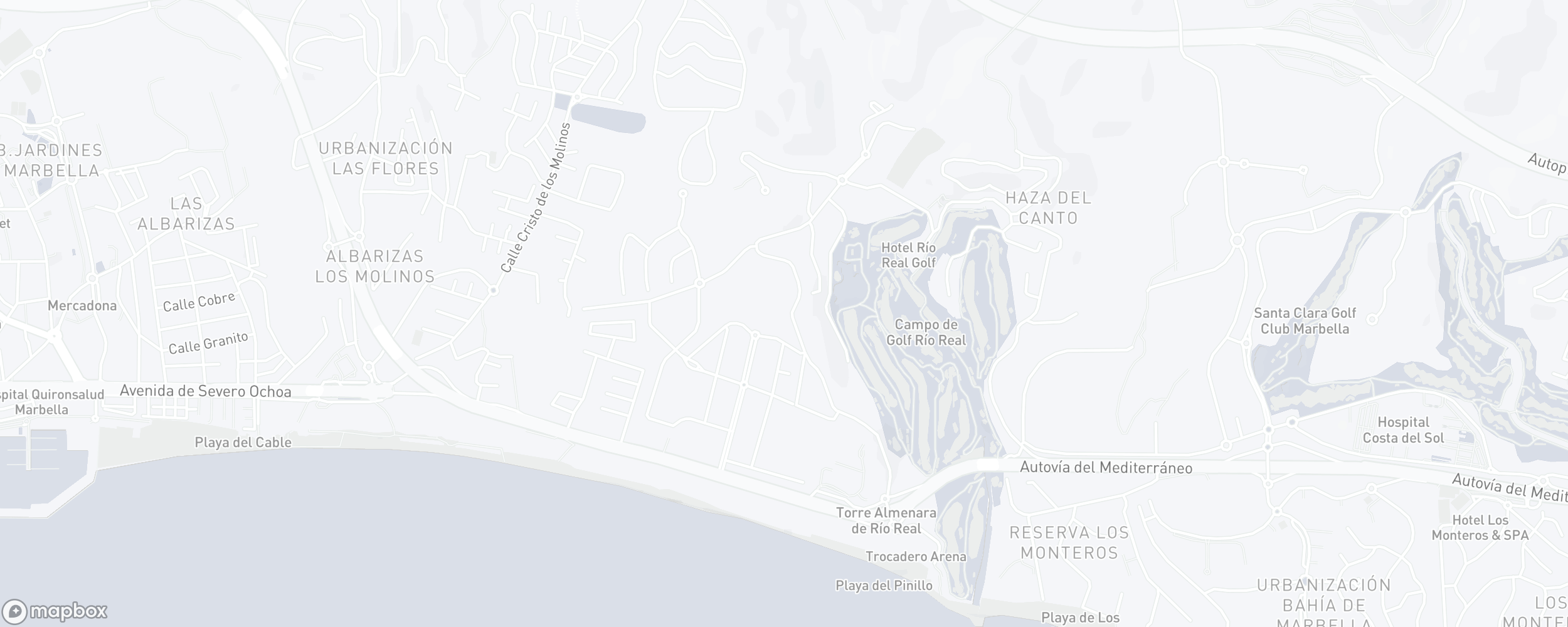 Carte de l'emplacement de la propriété, Rio Real, Marbella Est