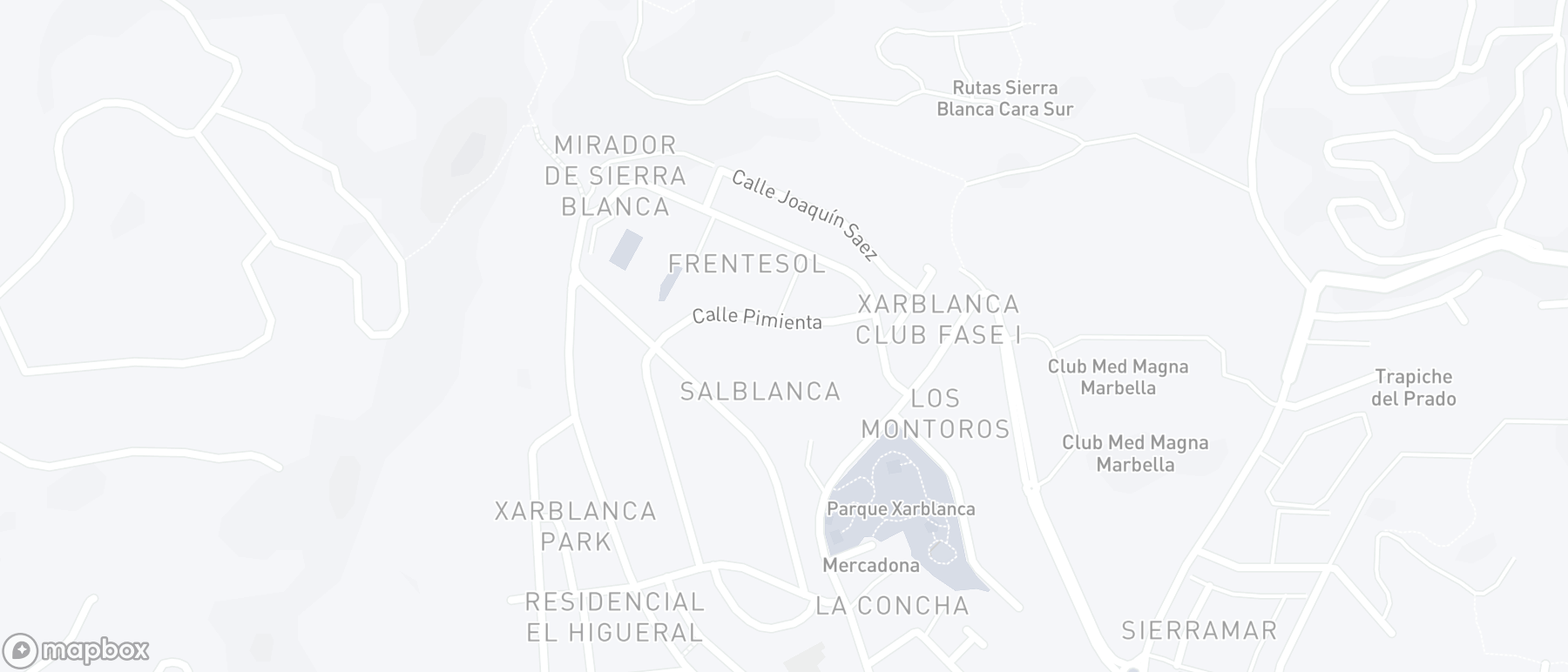 Carte de l'emplacement de la propriété, Xarblanca, Marbella Ville