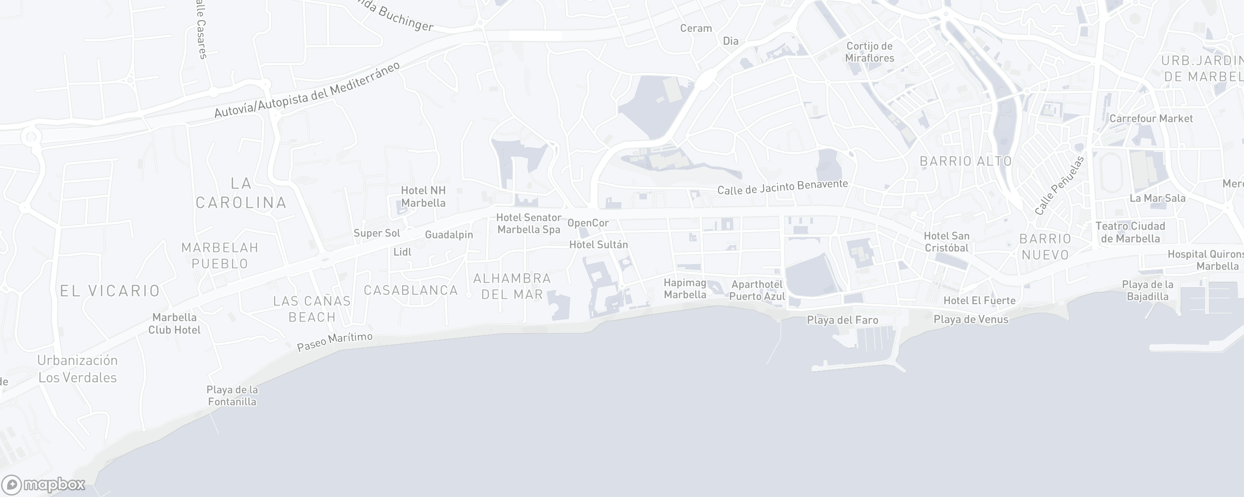 Carte de l'emplacement de la propriété, Mare Nostrum, Marbella Ville