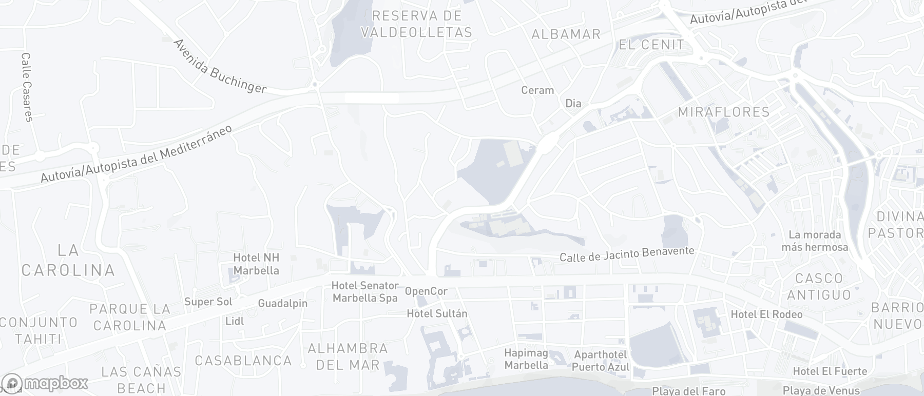 Property Location Map, La Fuente, Marbella Town Centre