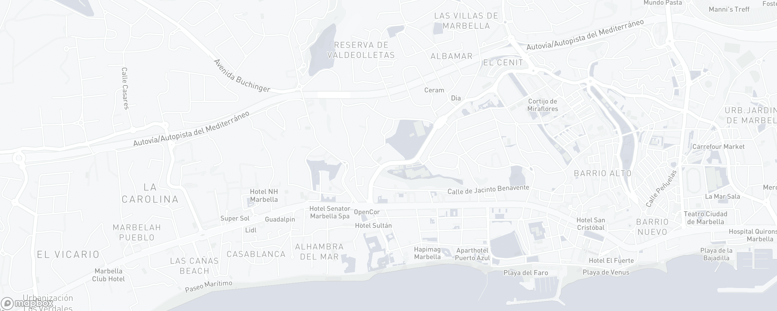 Carte de l'emplacement de la propriété, La Fuente, Marbella Ville