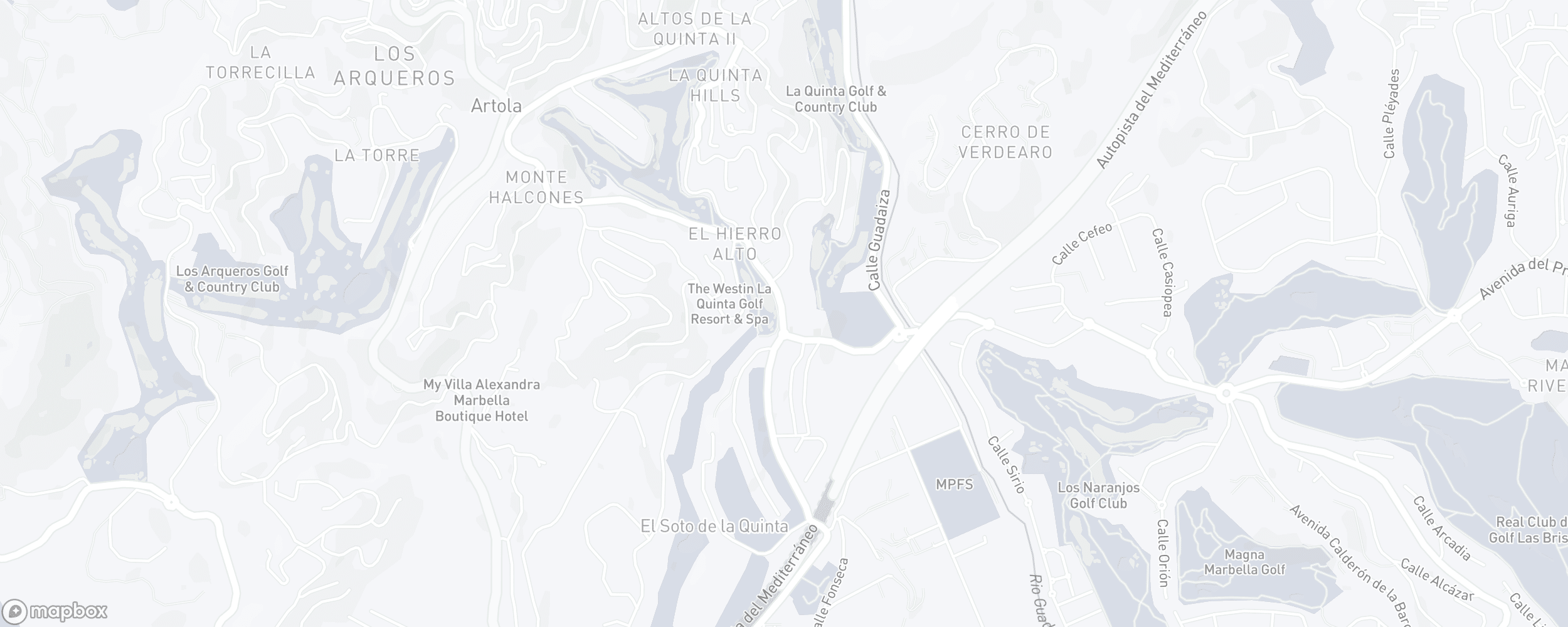 Mapa de ubicación de la propiedad, La Quinta, Benahavis