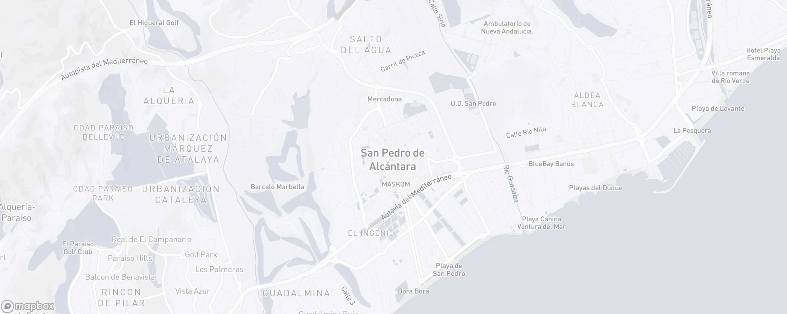 Carte de l'emplacement de la propriété, San Pedro de Alcantara