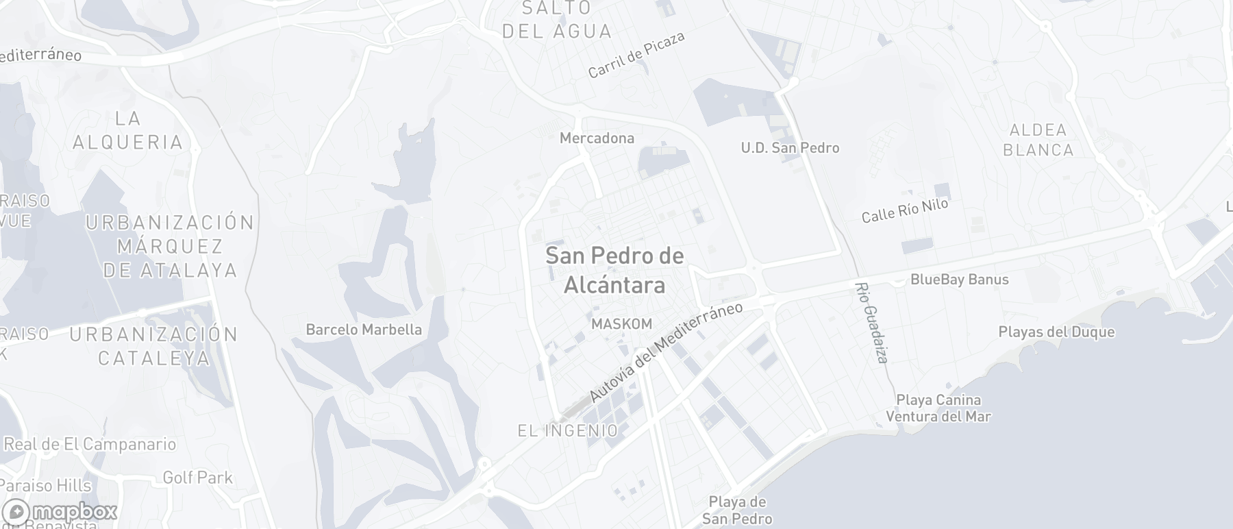 Mapa de ubicación de la propiedad, San Pedro de Alcantara