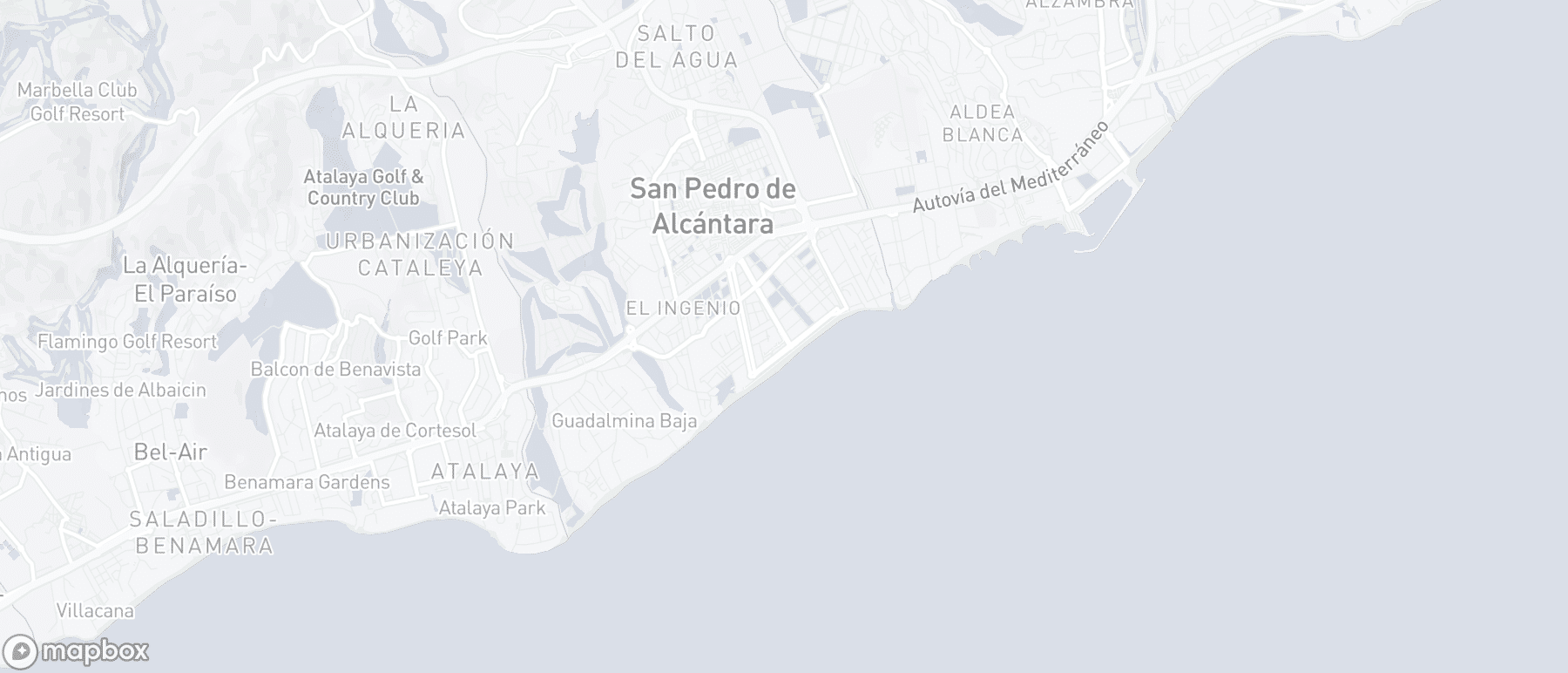 Mapa de ubicación de la propiedad, Bahia Alcantara, San Pedro de Alcantara