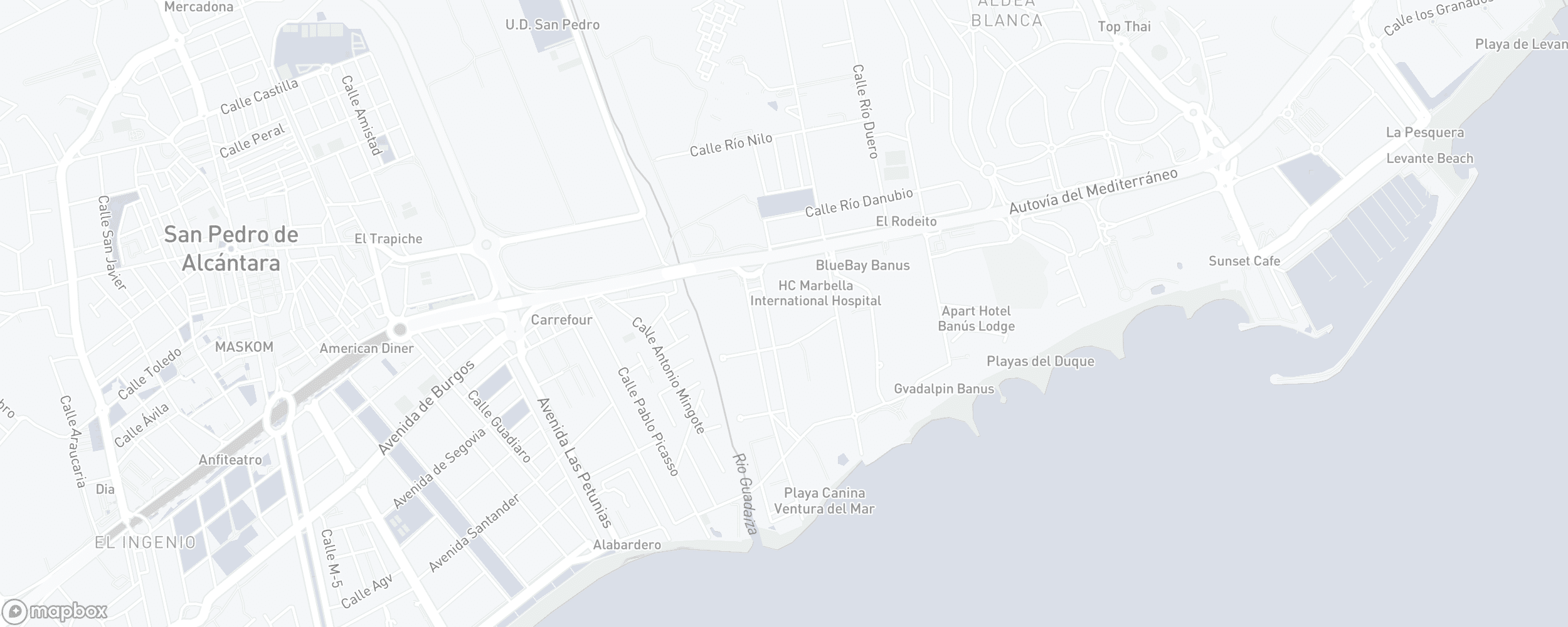 Property Location Map, El Embrujo Playa, Puerto Banus