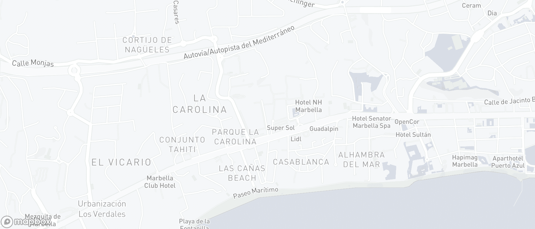 Carte de l'emplacement de la propriété, Gran Ducado, Marbella Golden Mile