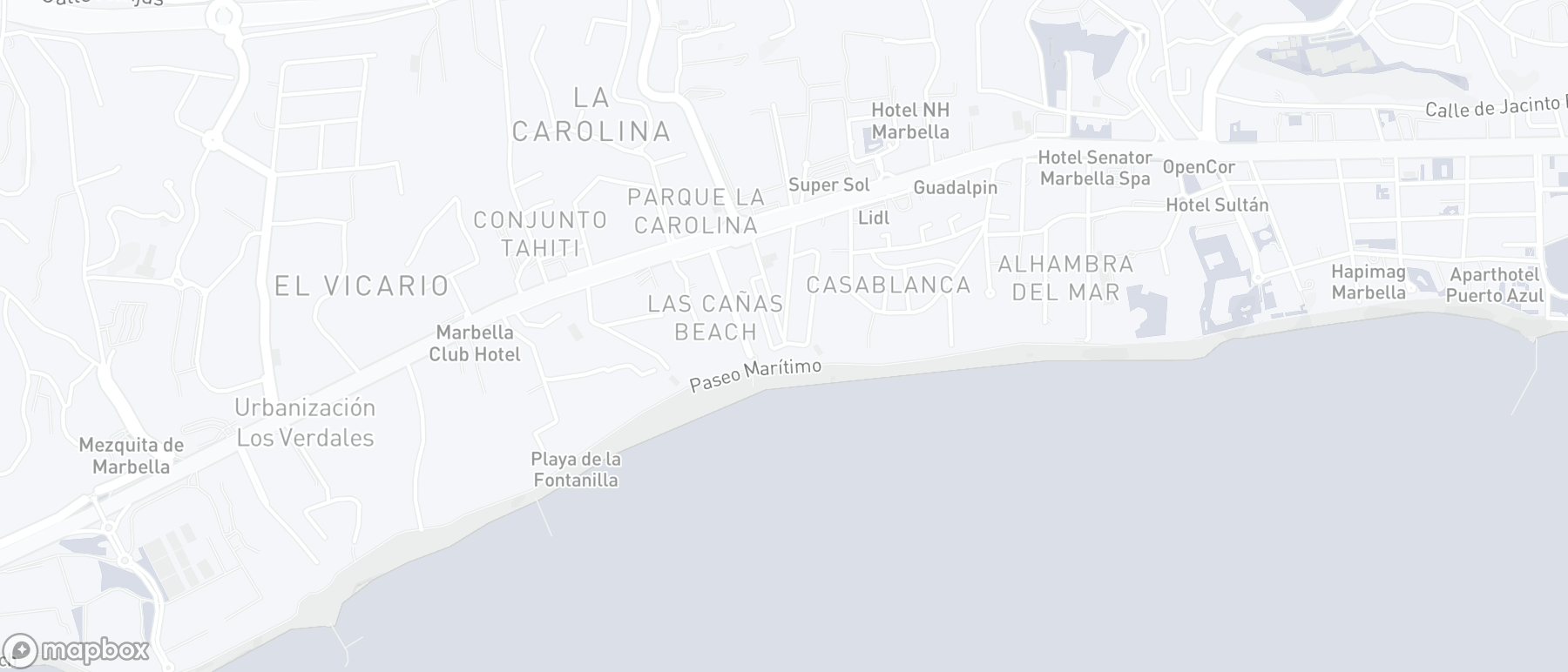 Carte de l'emplacement de la propriété, Marbellamar, Marbella Golden Mile