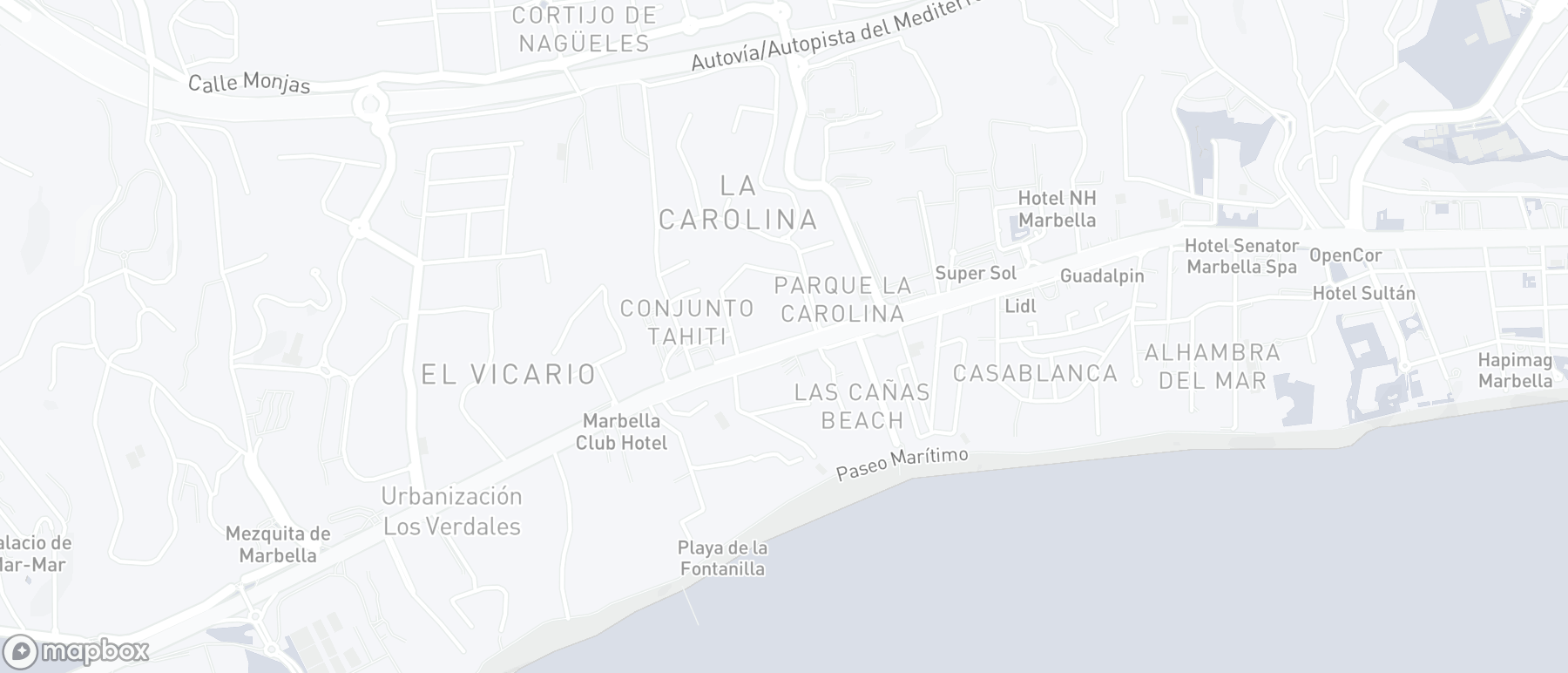 Mapa de ubicación de la propiedad, Marbella Real, Marbella Golden Mile