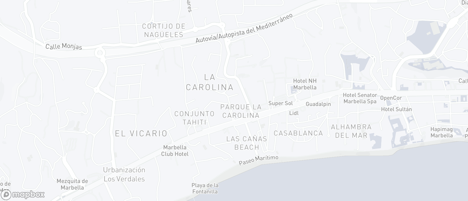 Carte de l'emplacement de la propriété, La Carolina, Marbella Golden Mile