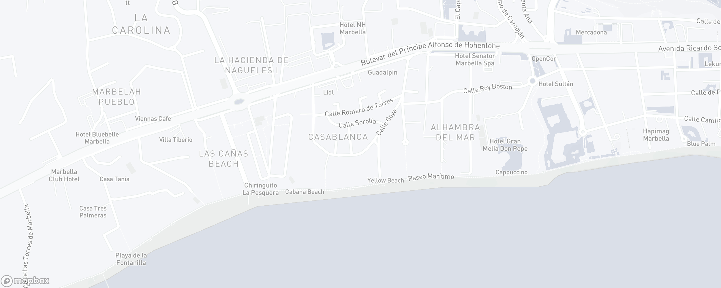 Lageplan der Immobilie, Casablanca, Marbella Goldene Meile