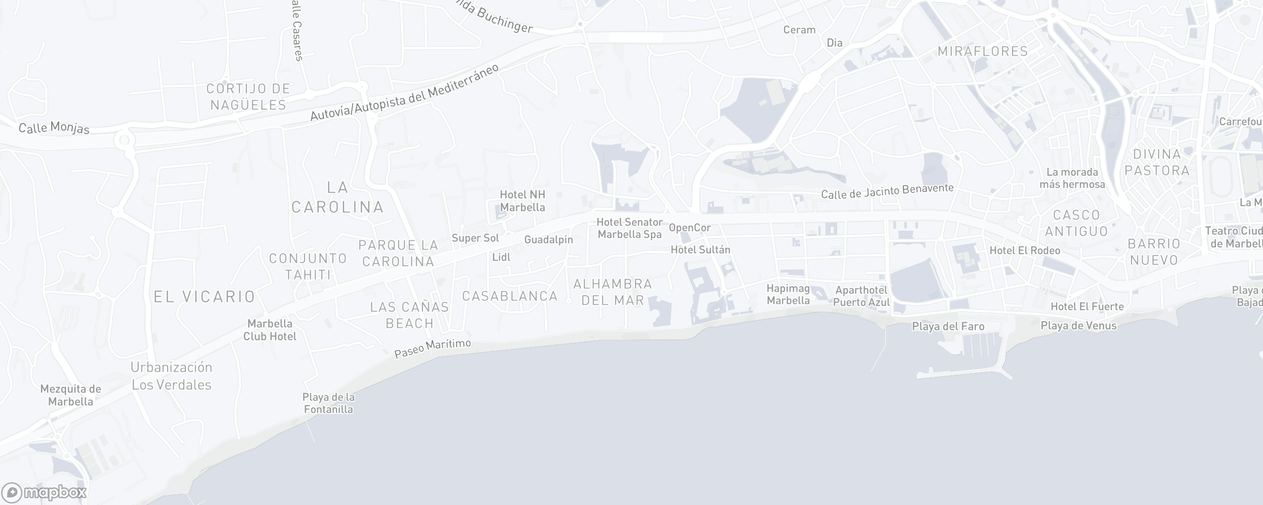 Mapa de ubicación de la propiedad, Residencial Palacio de Congresos, Marbella Golden Mile