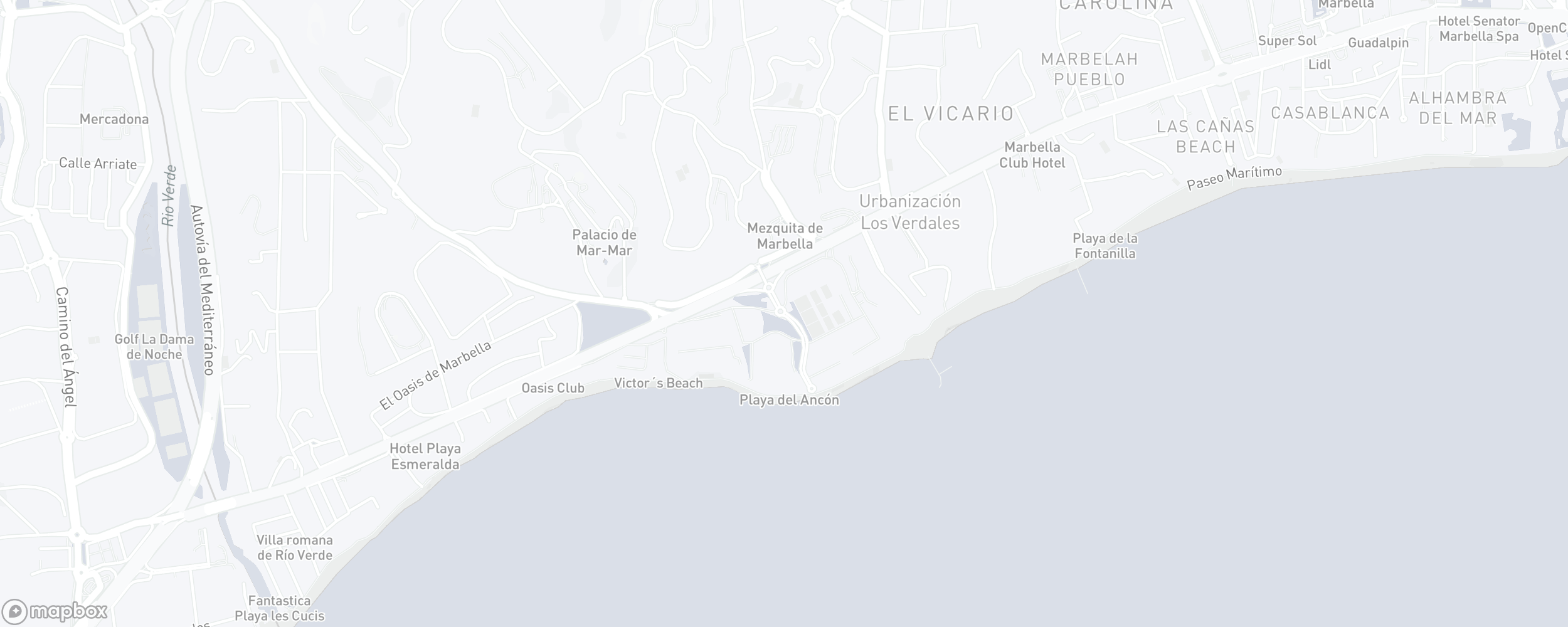 Mapa de ubicación de la propiedad, Marina Puente Romano, Marbella Golden Mile