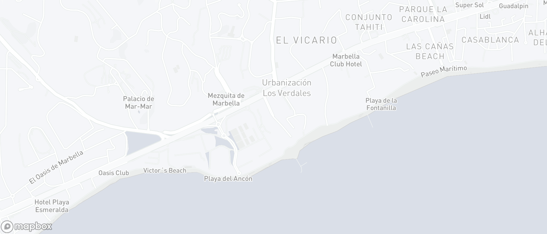 Carte de l'emplacement de la propriété, Playa Esmeralda, Marbella Golden Mile