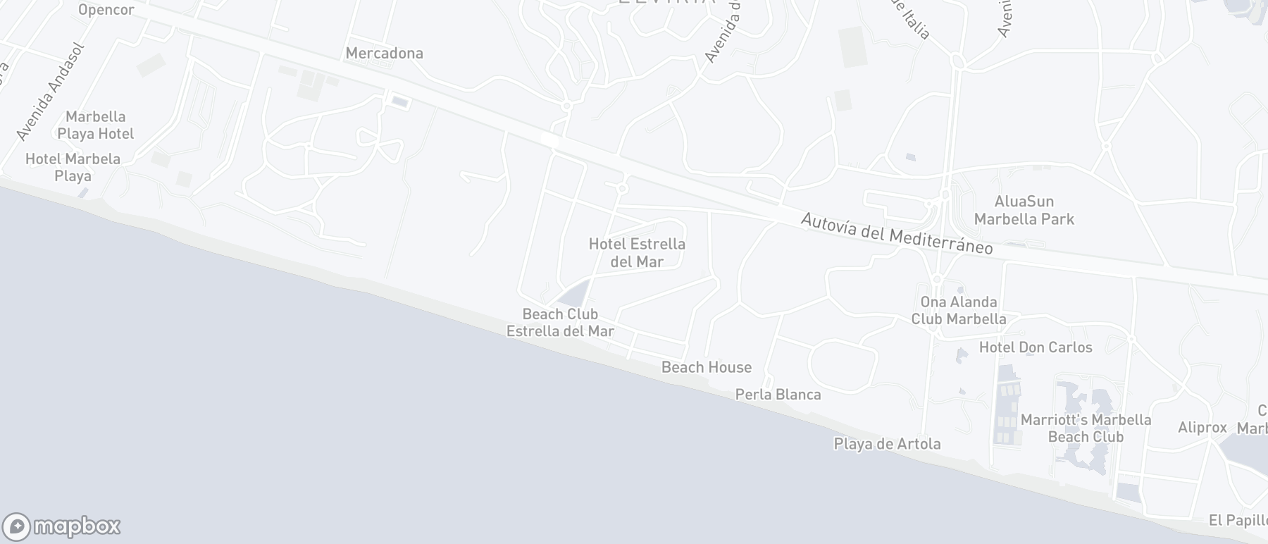 Carte de l'emplacement de la propriété, Estrella del Mar, Marbella Est