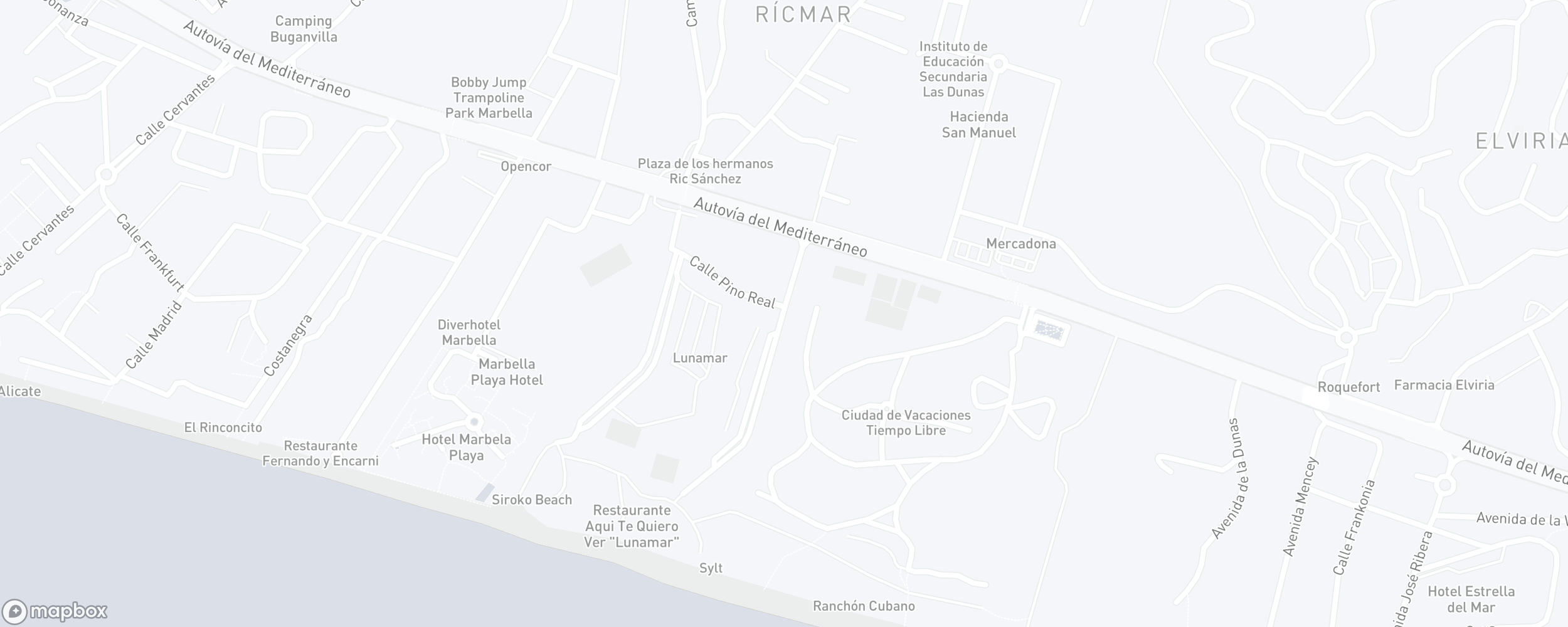 Carte de l'emplacement de la propriété, Costabella, Marbella Est