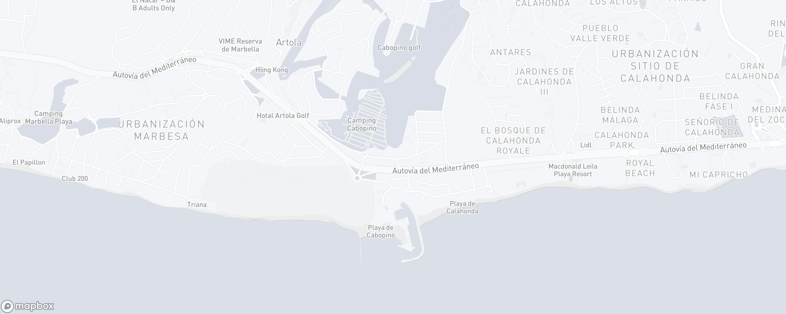 Carte de l'emplacement de la propriété, Cabopino, Marbella Est