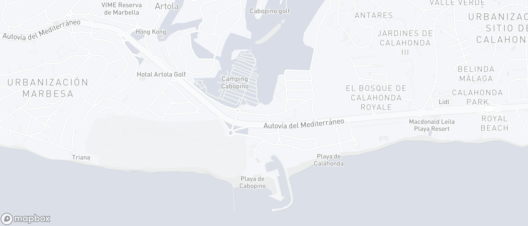 Mapa de ubicación de la propiedad, Cabopino, Marbella Este