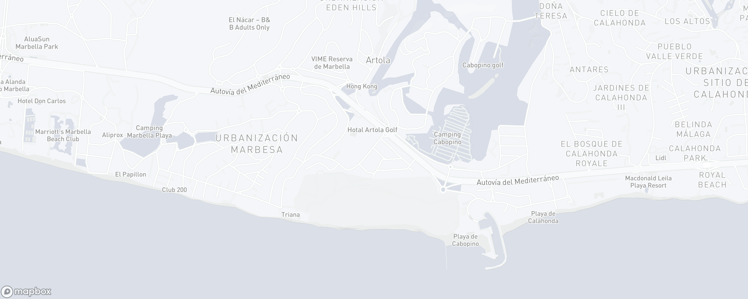 Mapa de ubicación de la propiedad, Artola, Marbella Este