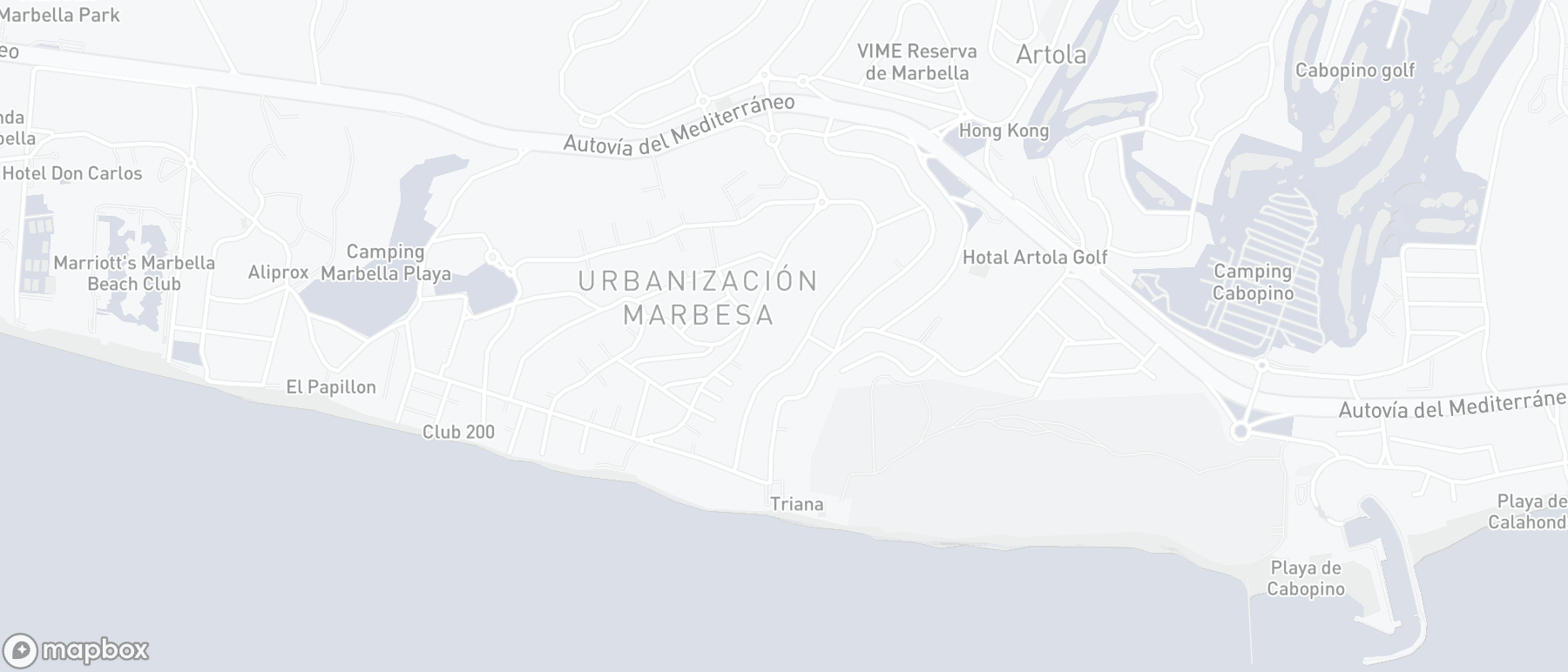 Mapa de ubicación de la propiedad, Carib Playa, Marbella Este