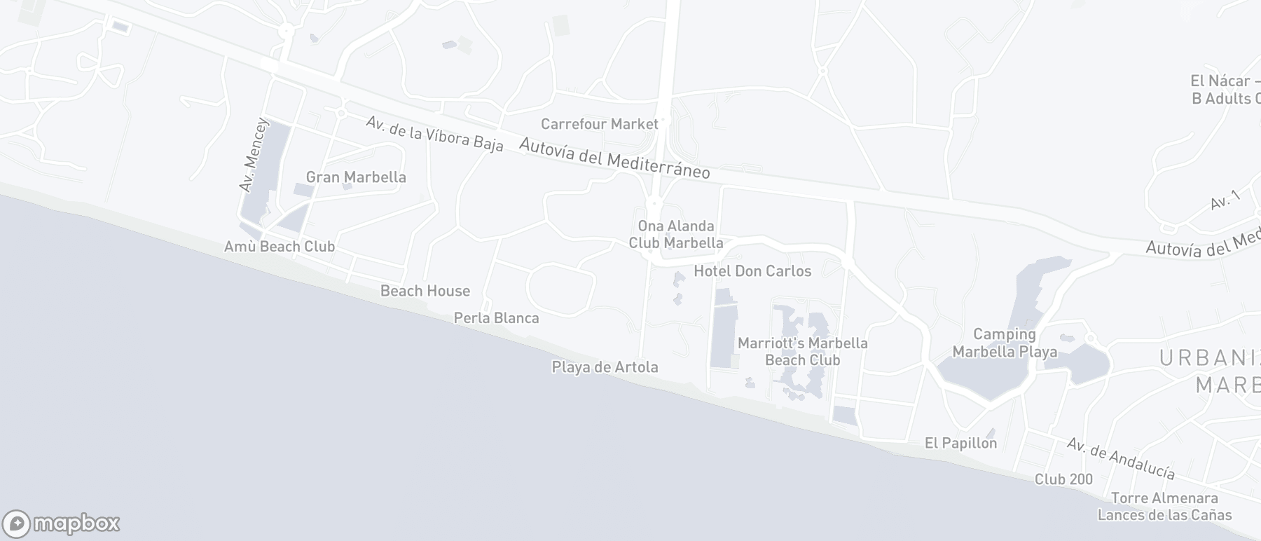 Carte de l'emplacement de la propriété, Jardines de Don Carlos, Marbella Est