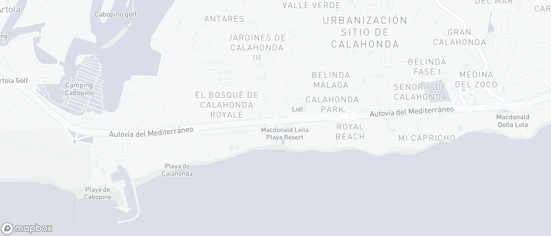 Carte de l'emplacement de la propriété, Sitio de Calahonda, Mijas Costa