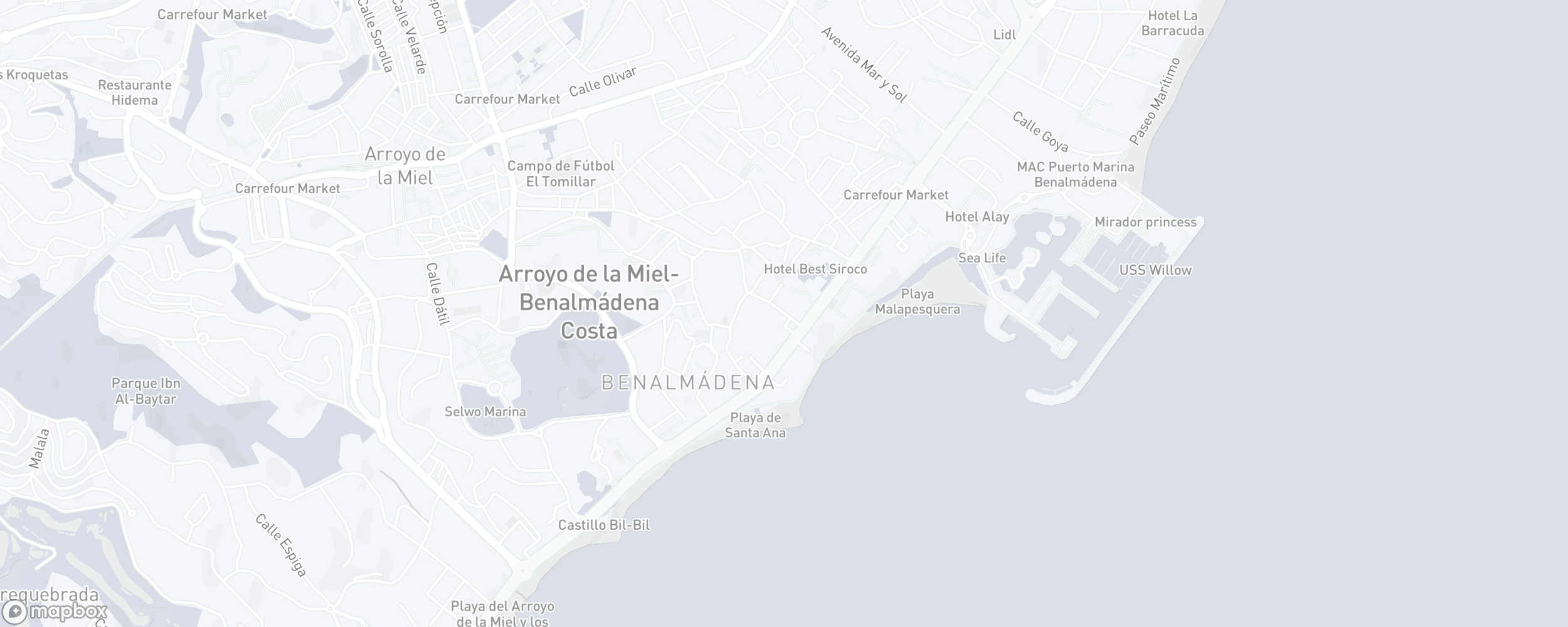 Mapa de ubicación de la propiedad, Benalmadena Costa